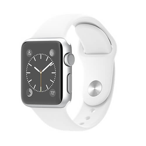38/42mm Apple シルバーアルミニウムケースとホワイトスポーツバンド
